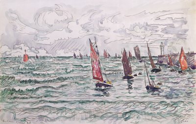 Audierne, Rückkehr der Fischerboote, 1930 von Paul Signac